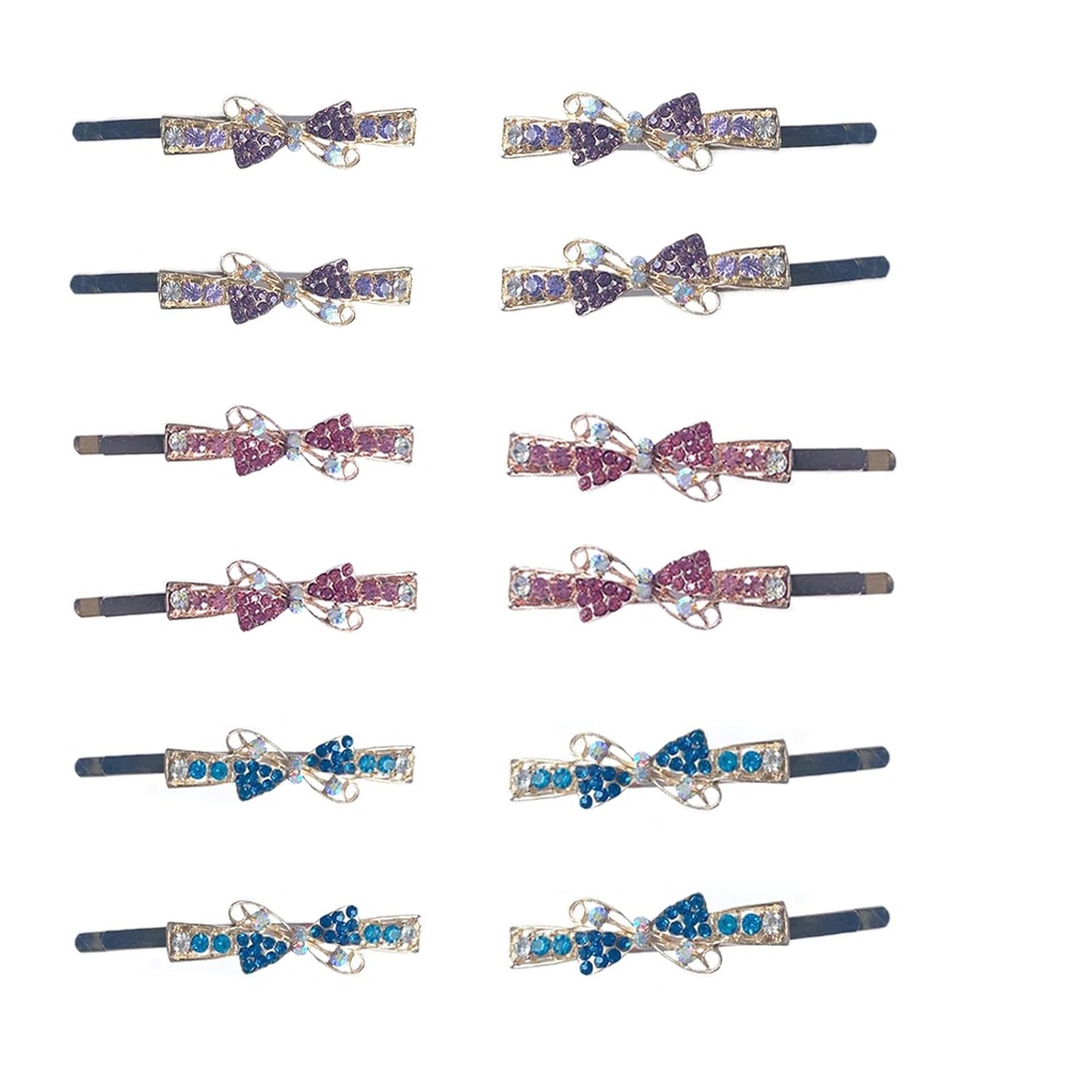 Auction Lot - 22 x Brand New 12pcs Elegant Rhinestones Hair Clips Hair 