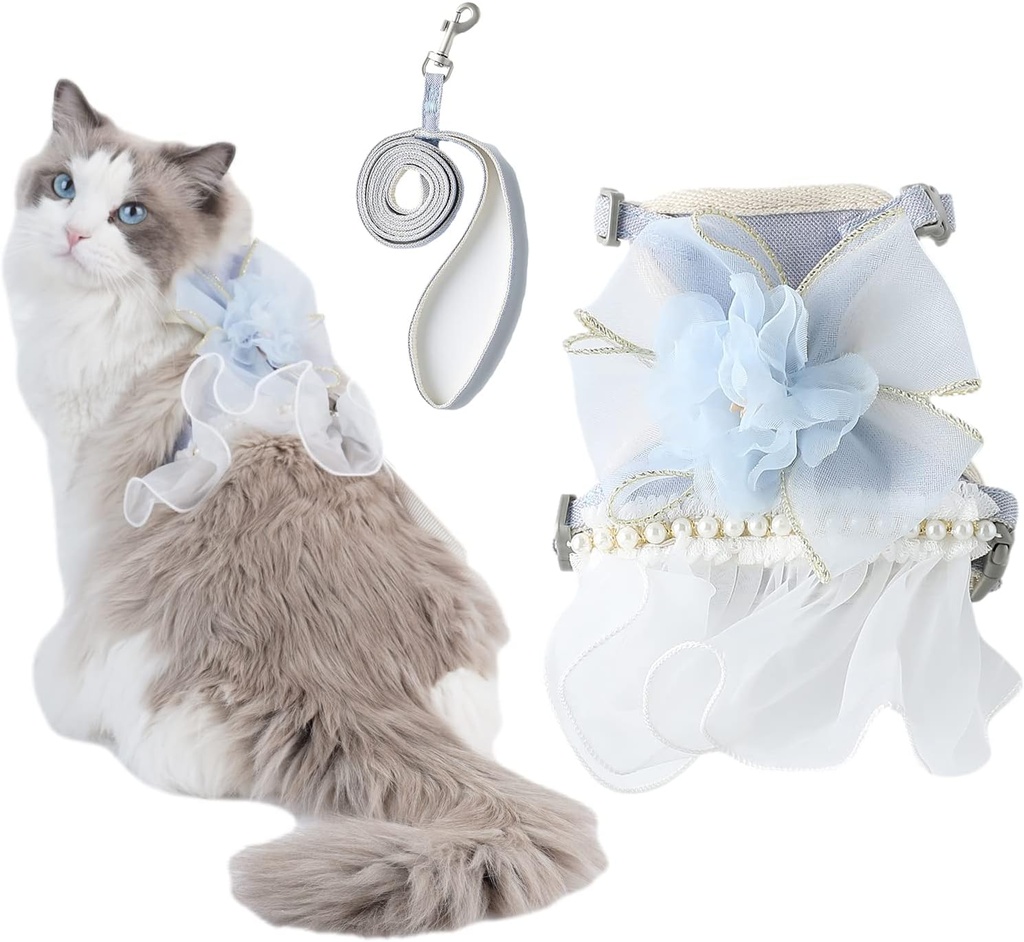 Auction Lot - 7 x Brand New Cat Harness And Leash Set - Size M