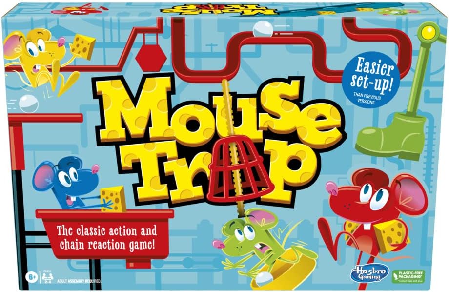Hasbro Gaming Mouse Trap Board Game for Kids Ages 6 and Up